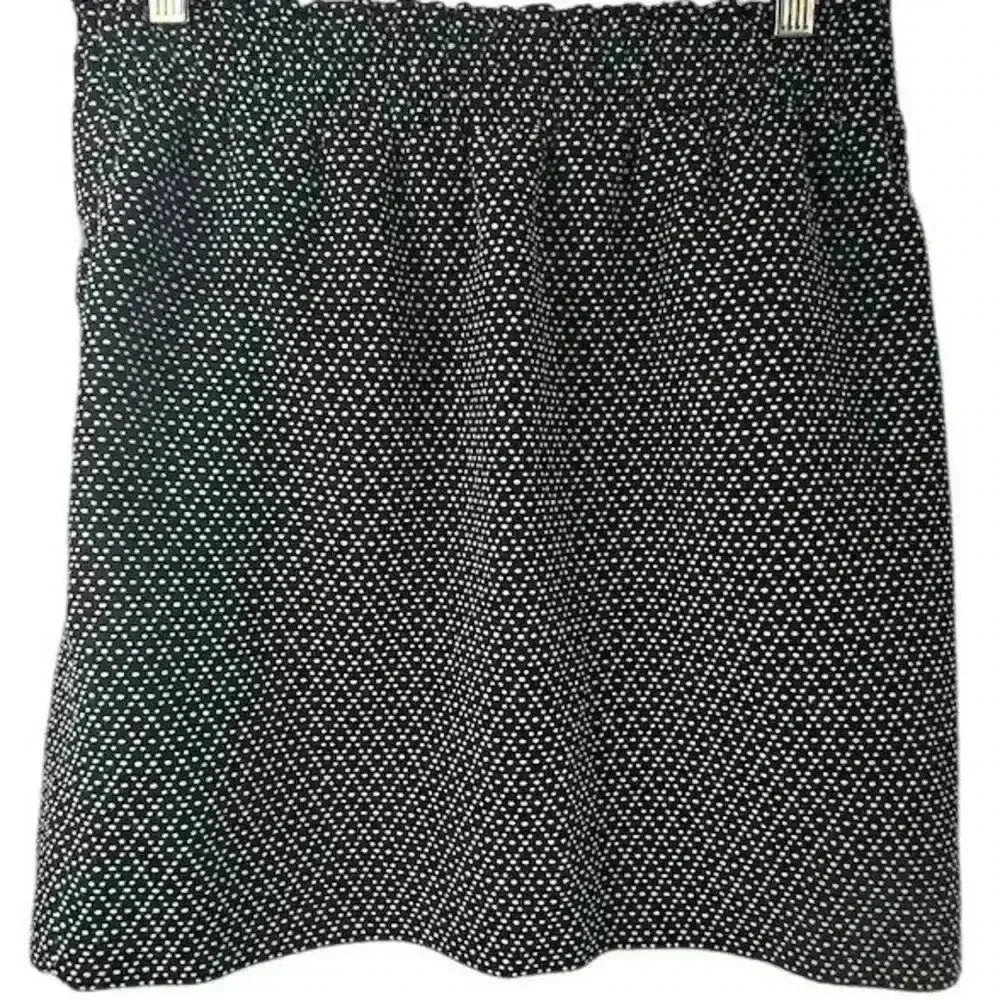J. Crew Women's Black Geometric Mini Skirt Size 10‎ Casual Pockets